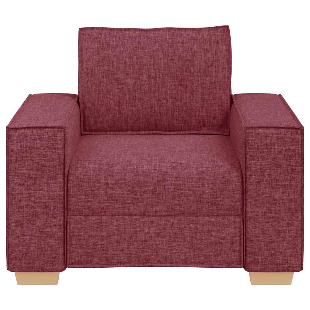Sillón de tela color rojo vino 100x78x84 cm