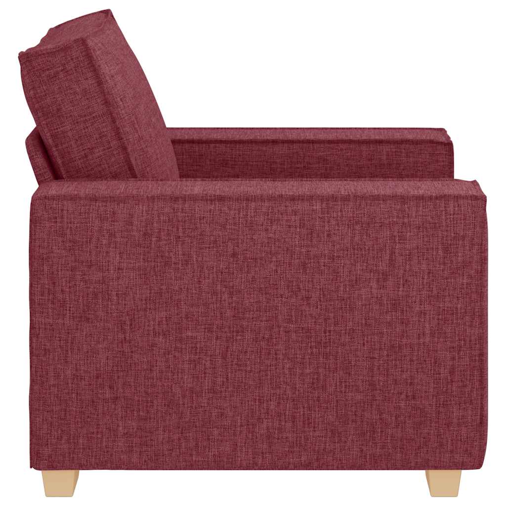 Sillón de tela color rojo vino 100x78x84 cm