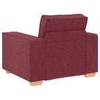Sillón de tela color rojo vino 100x78x84 cm