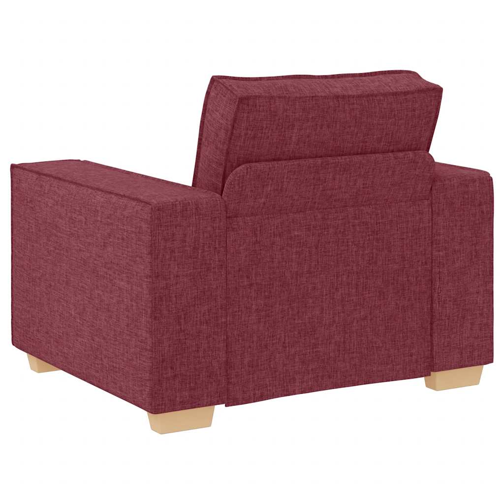 Sillón de tela color rojo vino 100x78x84 cm