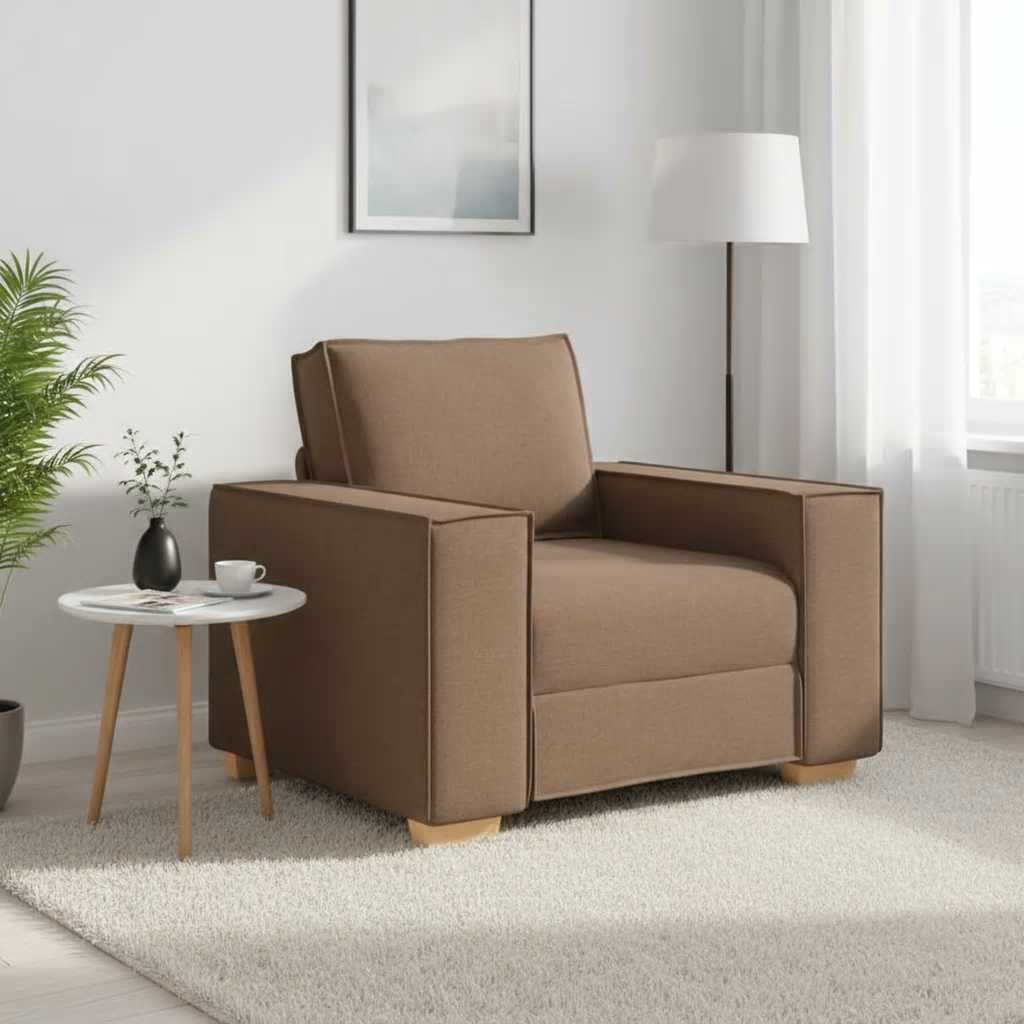 Poltrona de tecido cor vermelho-vinho 100x78x84 cm