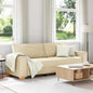 3-seater Sofa Cream 220 cm fabric