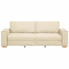 Sofá de 3 plazas Crema 220 cm tela