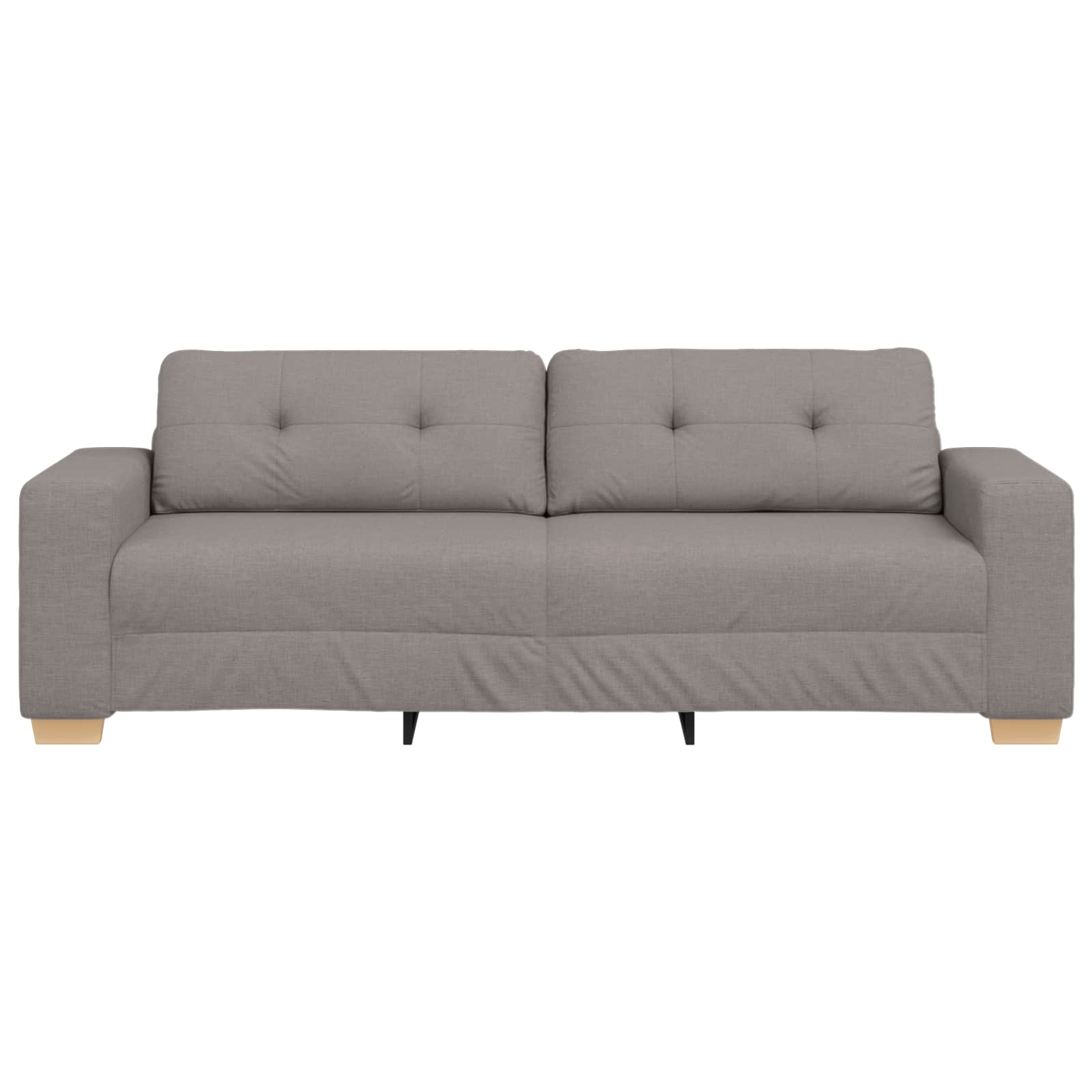 Sofá de 3 plazas Taupé 220 cm tela