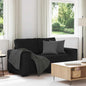 2-seater sofa, cushions and pillows light grey velvet 140 cm
