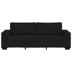 Sofá 3 plazas Tela Negro 220x77x82 cm