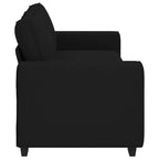 Sofá 3 plazas Tela Negro 220x77x82 cm