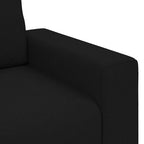 Sofá 3 plazas Tela Negro 220x77x82 cm