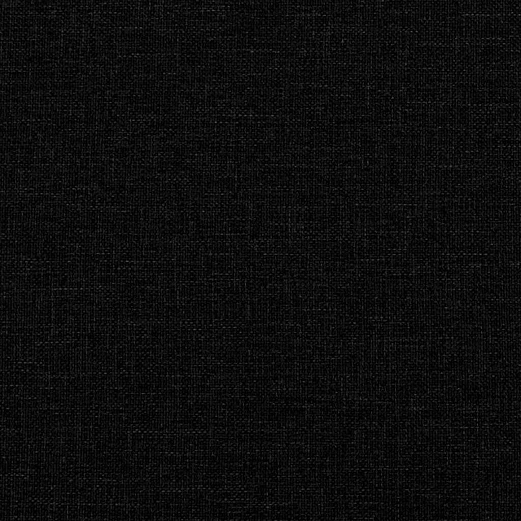 Sofá 3 plazas Tela Negro 220x77x82 cm