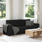 3-seater sofa Fabric Black 220x77x82 cm