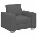 Sillón de tela de pana gris oscuro 100x77x82 cm