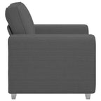 Sillón de tela de pana gris oscuro 100x77x82 cm