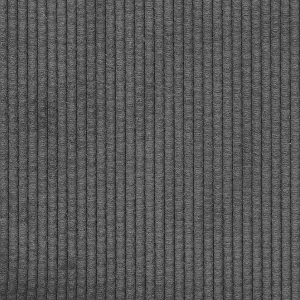 Sillón de tela de pana gris oscuro 100x77x82 cm