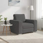 Poltrona de tecido cotelê cinzento-escuro 100x77x82 cm