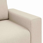 Sillón Beige 100 cm Tejido mezcla de lino