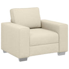 Sillón Beige 100 cm Tejido mezcla de lino