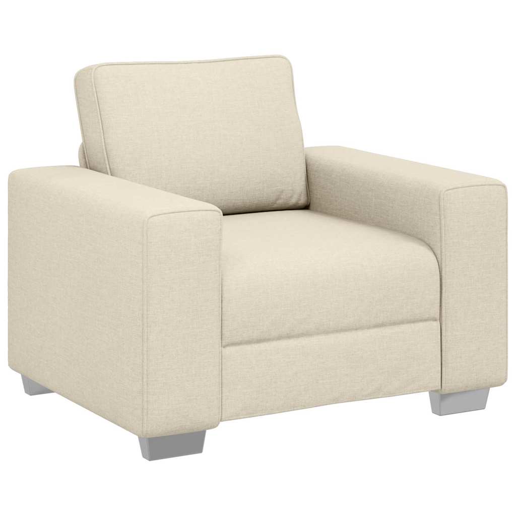 Sillón Beige 100 cm Tejido mezcla de lino