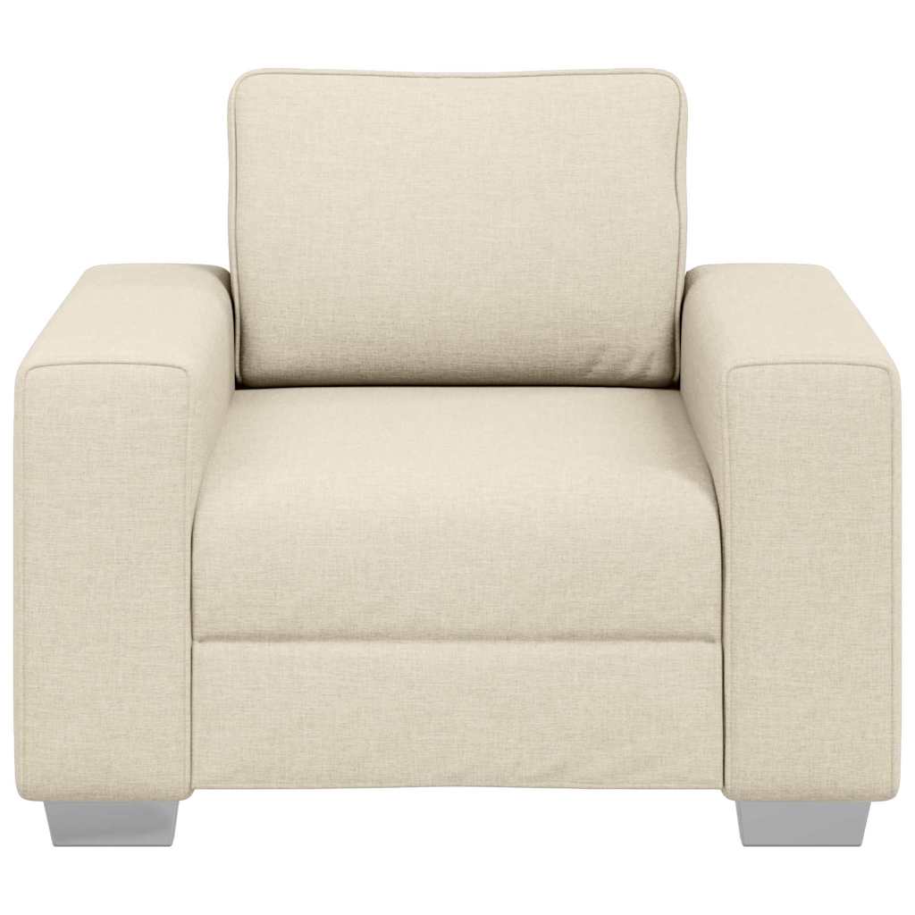 Sillón Beige 100 cm Tejido mezcla de lino