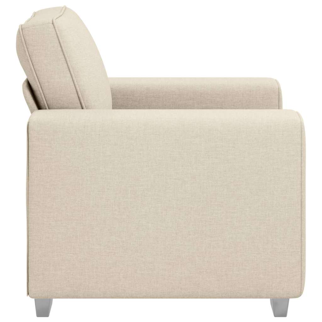Sillón Beige 100 cm Tejido mezcla de lino