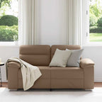 Sofá de 2 plazas Cappuccino 160x81x84 cm Piel sintética