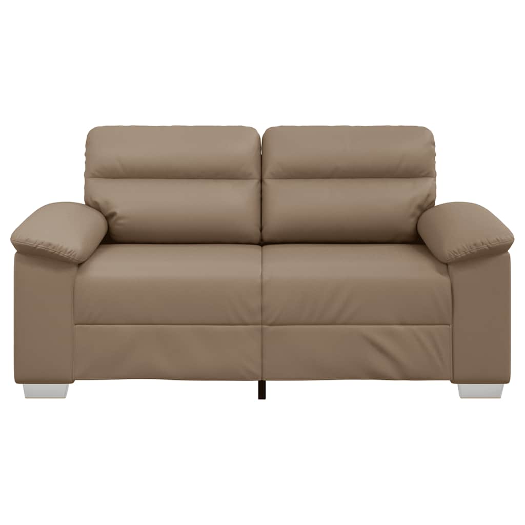 Sofá de 2 plazas Cappuccino 160x81x84 cm Piel sintética