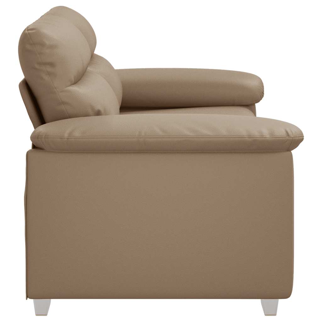 Sofá de 2 plazas Cappuccino 160x81x84 cm Piel sintética