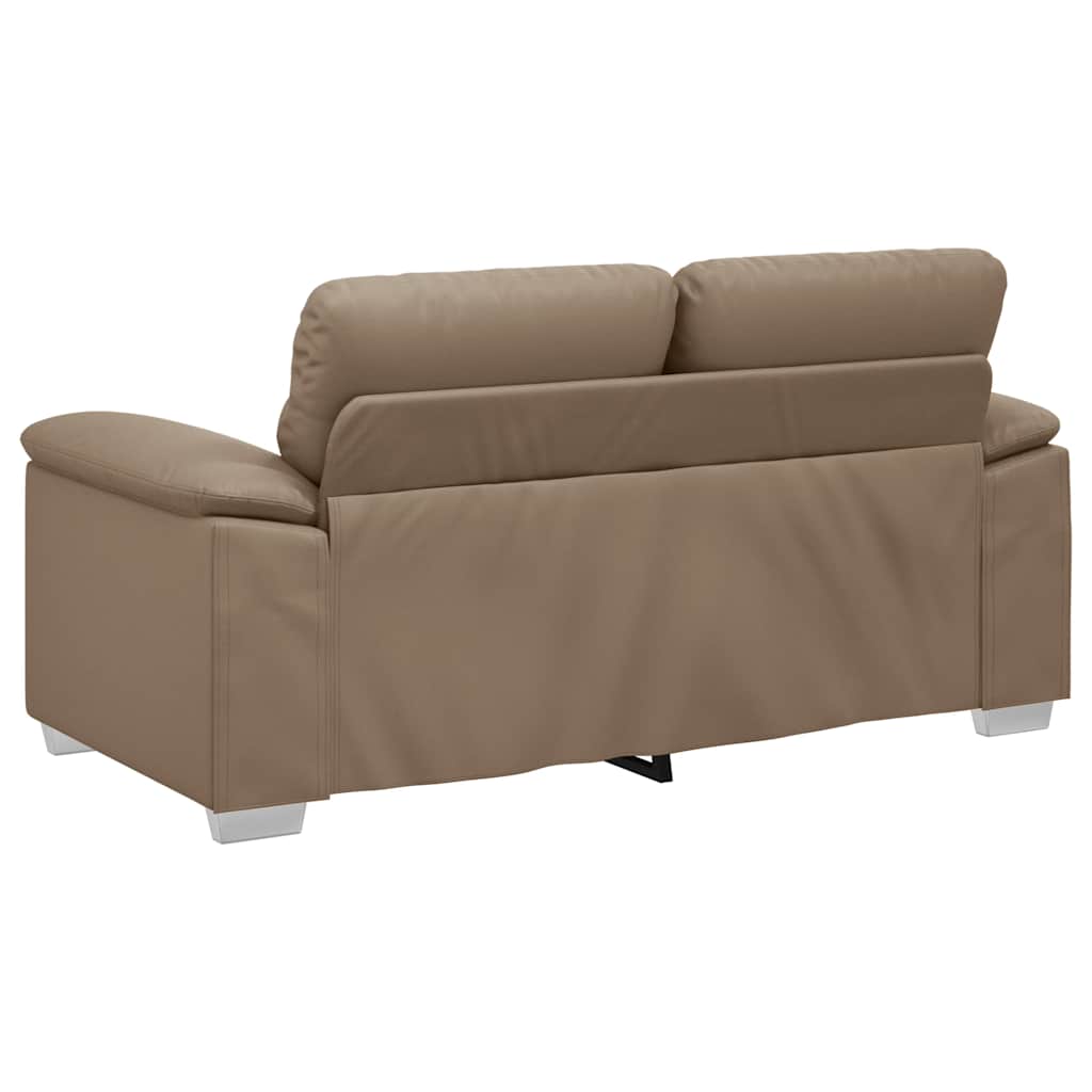 Sofá de 2 plazas Cappuccino 160x81x84 cm Piel sintética