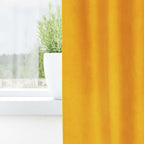 Cortinas opacas 2 pcs Amarillo Mostaza 140 x 140 cm Terciopelo