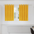 Cortinas opacas 2 pcs Amarillo Mostaza 140 x 140 cm Terciopelo