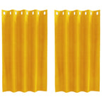 Cortinas opacas 2 pcs Amarillo Mostaza 140 x 140 cm Terciopelo