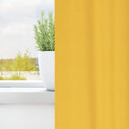 Cortinas Opacas con Anillas 2 pcs Amarillo Mostaza 140 x 140 cm