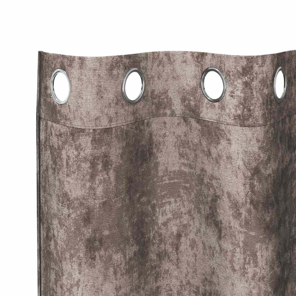 Cortinas de Terciopelo 2 pcs Capuchino 140 x 140 cm Terciopelo