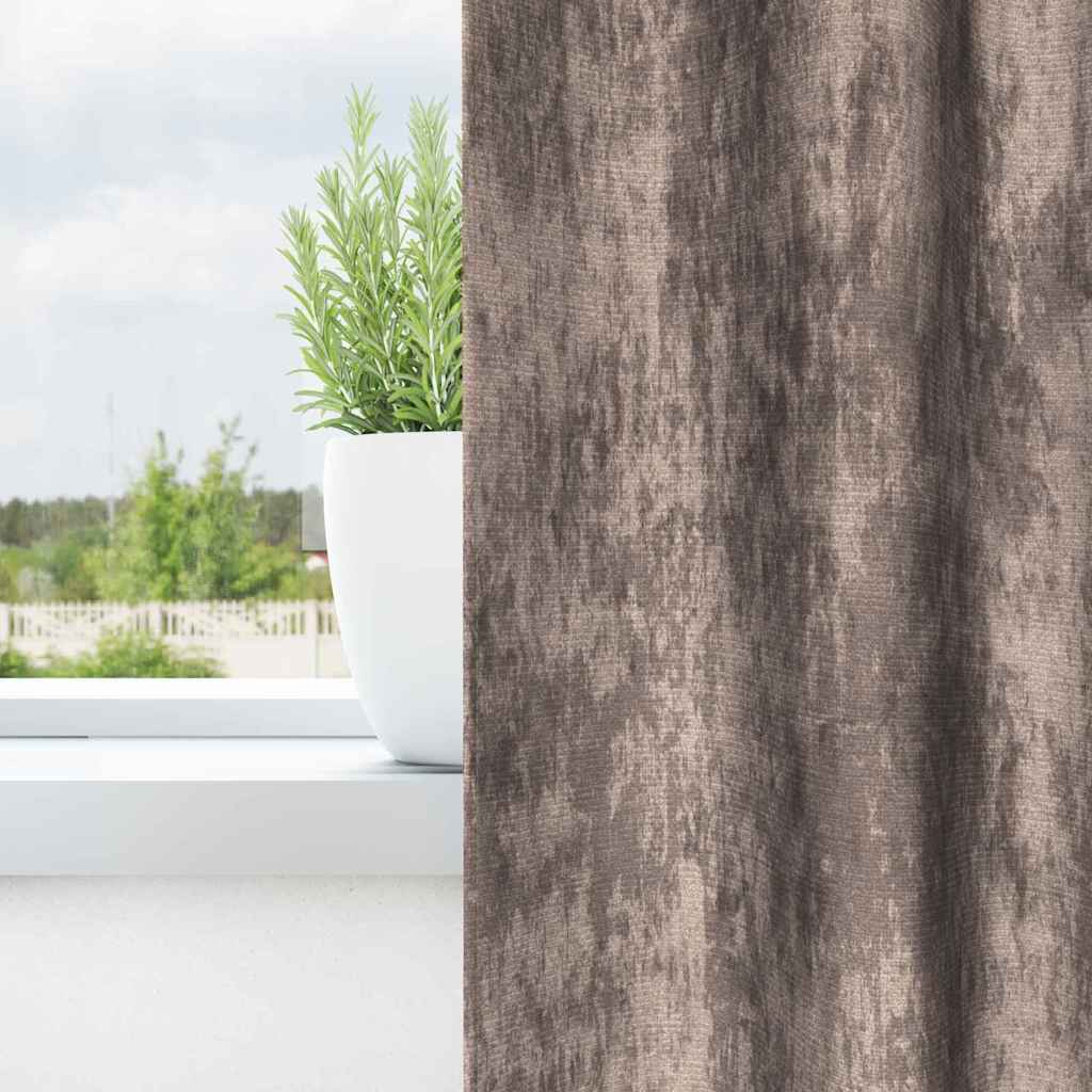 Cortinas de Terciopelo 2 pcs Capuchino 140 x 140 cm Terciopelo