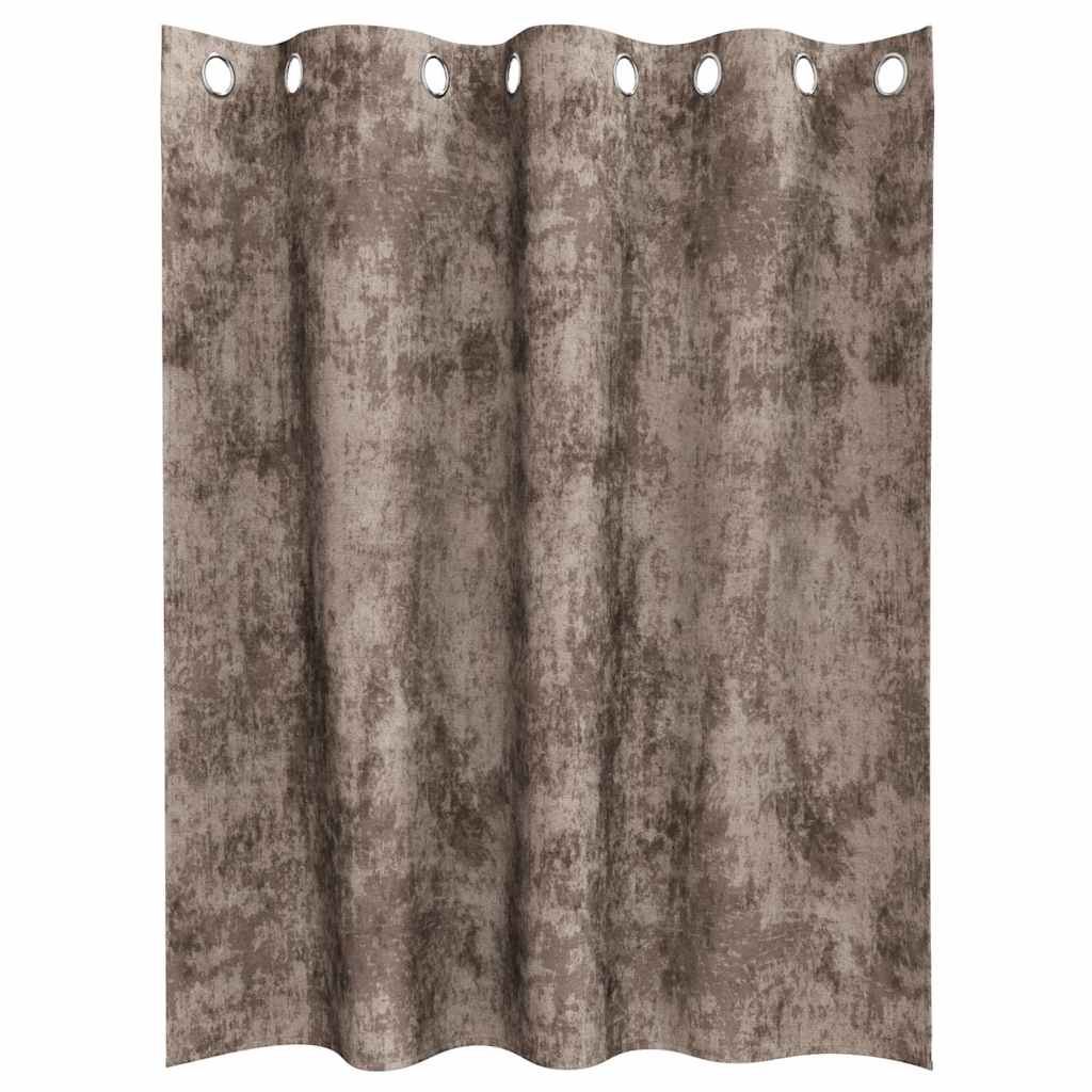 Cortinas de Terciopelo 2 pcs Capuchino 140 x 140 cm Terciopelo