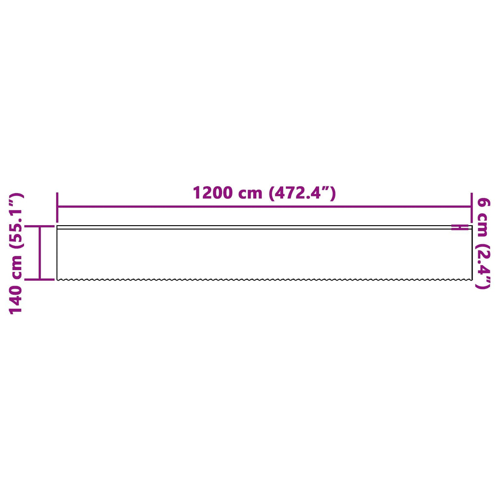 Cortina de Encaje con cortinas 1200 x 140 cm Poliéster
