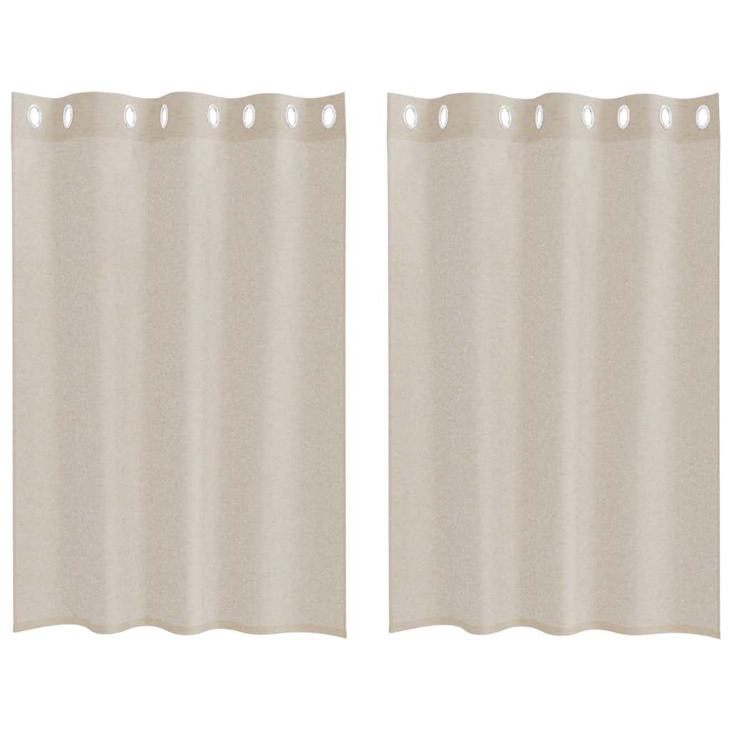 Cortina de Voilé 2 pcs Arena 140 x 140 cm Poliéster