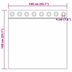 Cortina de Voilé 2 pcs Arena 140 x 140 cm Poliéster