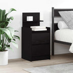 Mesilla de noche 2 uds 37x32x50 cm madera maciza reciclada