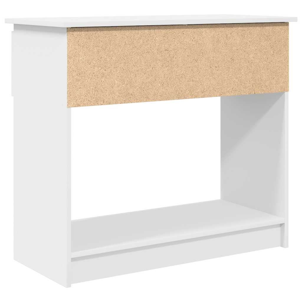 Mesa consola con cajones blanca 85,5x38,5x74,5 cm
