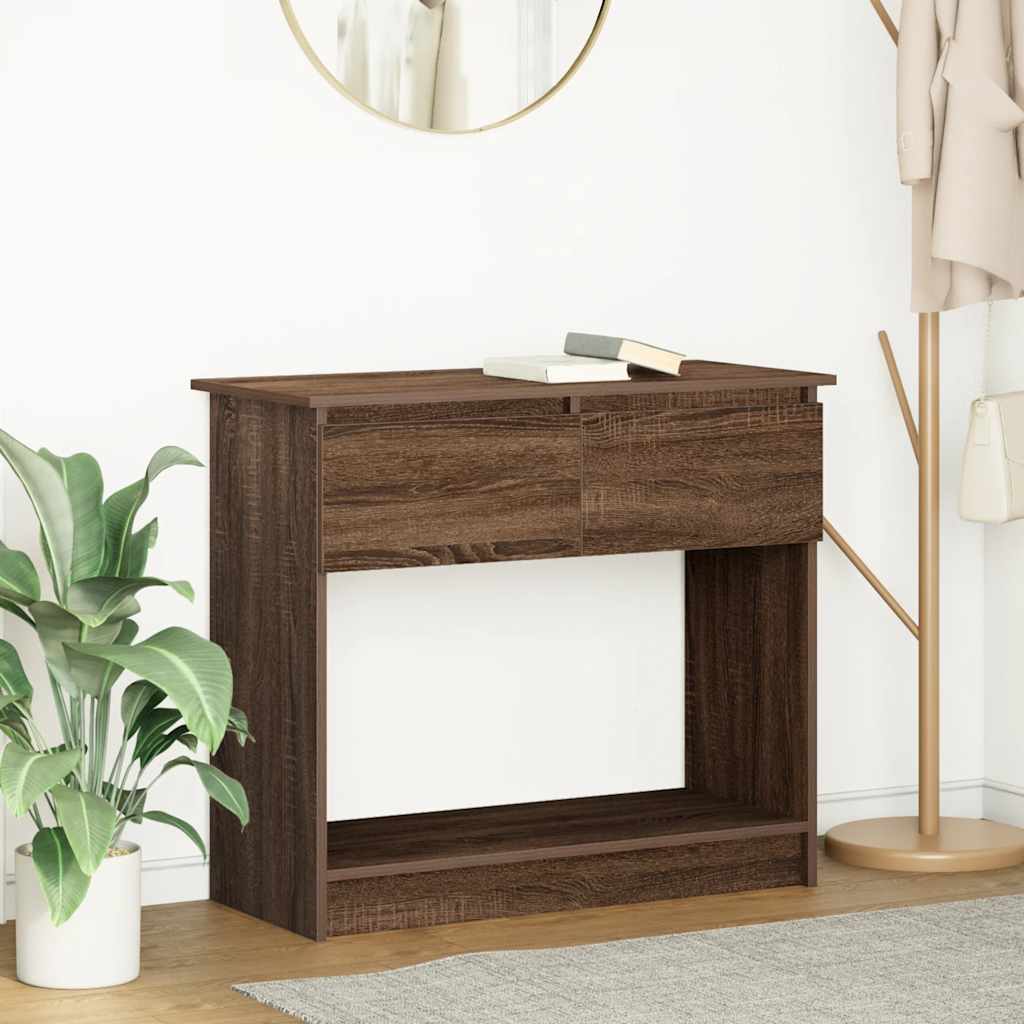 White Console Table with Drawers 85.5x38.5x74.5 cm