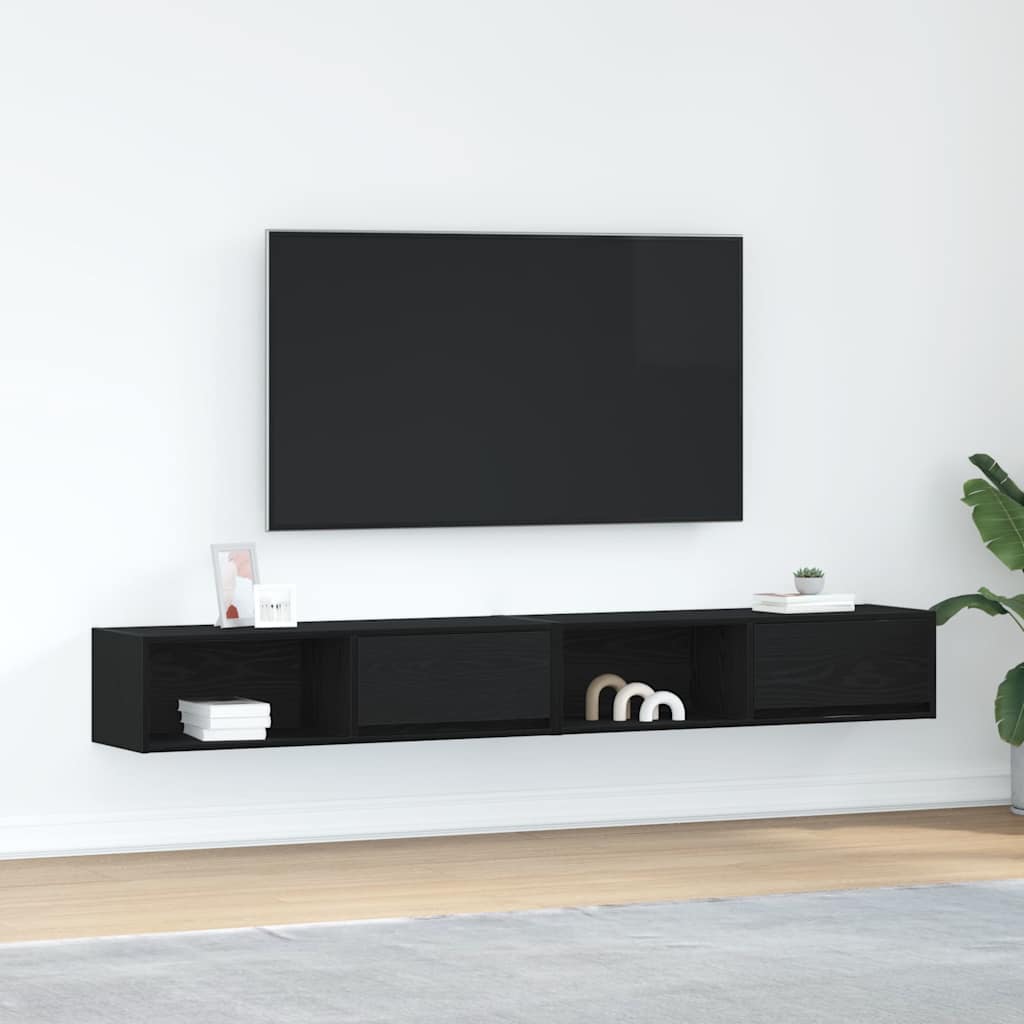 Muebles de TV 2 uds 100x31x25,5 cm Madera ingeniería envejecida