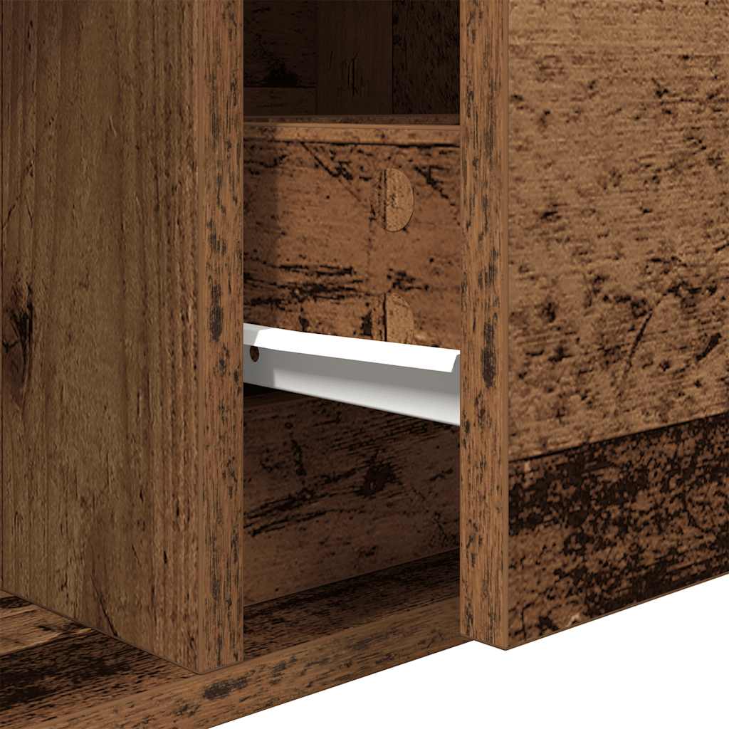 Muebles de TV 2 uds 100x31x25,5 cm Madera ingeniería envejecida