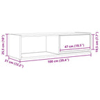 Muebles de TV 2 uds 100x31x25,5 cm Madera ingeniería envejecida