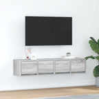 Muebles de TV 2 uds 100x31x25,5 cm Madera ingeniería envejecida