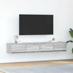 Muebles de TV 2 uds 100x31x25,5 cm Madera ingeniería envejecida