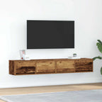 Muebles de TV 2 uds 100x31x25,5 cm Madera ingeniería envejecida