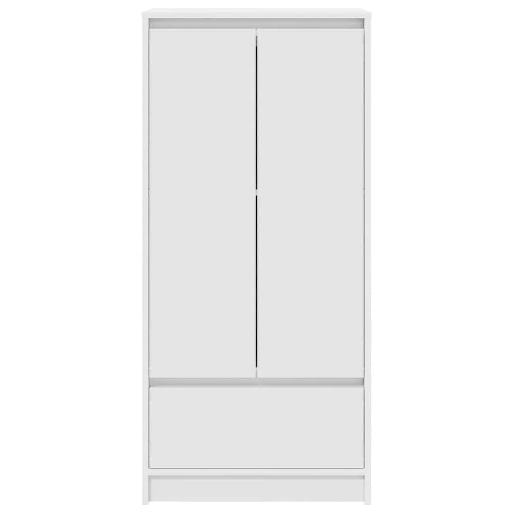 Armario con cajón blanco 55,5x34x119,5 cm Madera de ingeniería