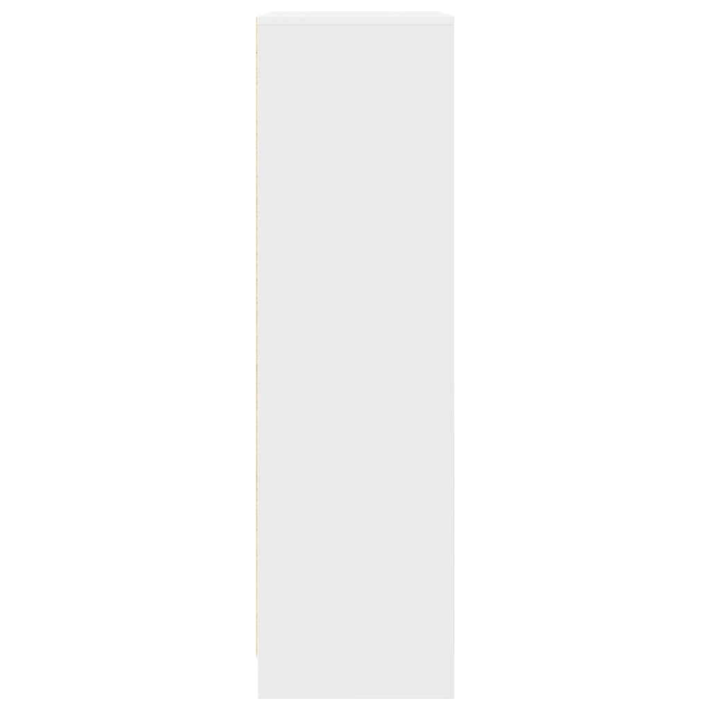 Armario con cajón blanco 55,5x34x119,5 cm Madera de ingeniería