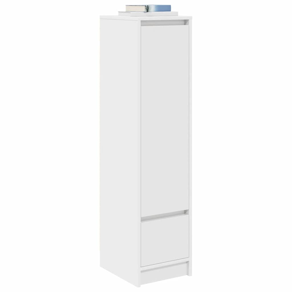 Aparador alto blanco 29,5x34x119,5 cm madera de ingeniería