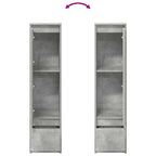 Aparador alto gris hormigón 29,5x34x119,5 cm madera ingeniería